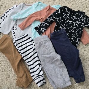 Baby Clothing Bundle - Stars, Stripes, and Solids 3 months